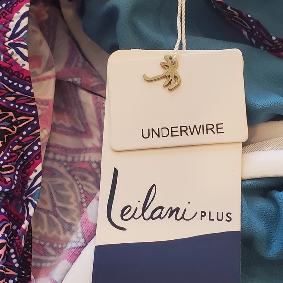 Leilani Tankini Purple Underwire Top Only Plus New - Picture 5 of 8